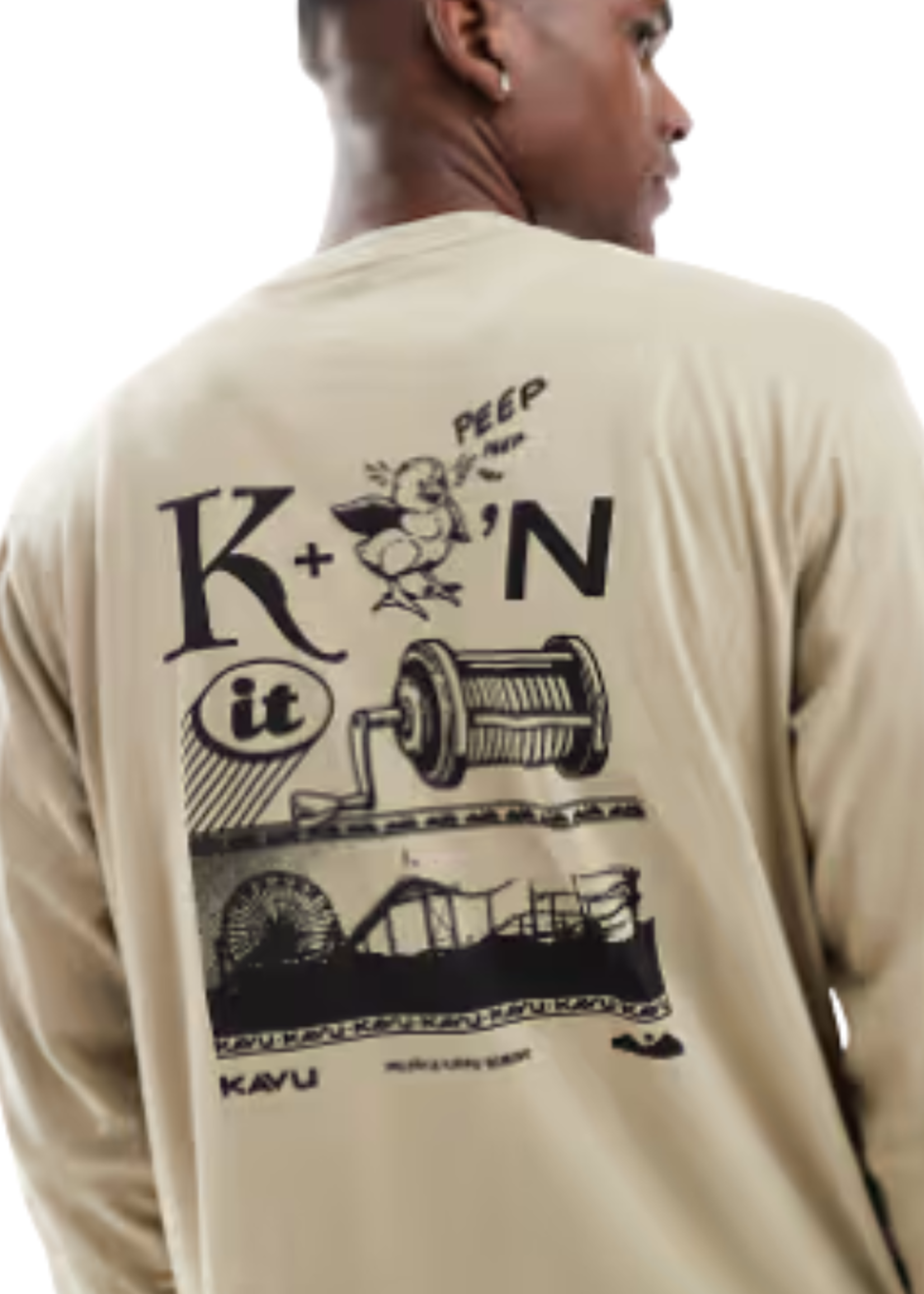 KAVU Men's Puzzle Time Long Sleeve Tee