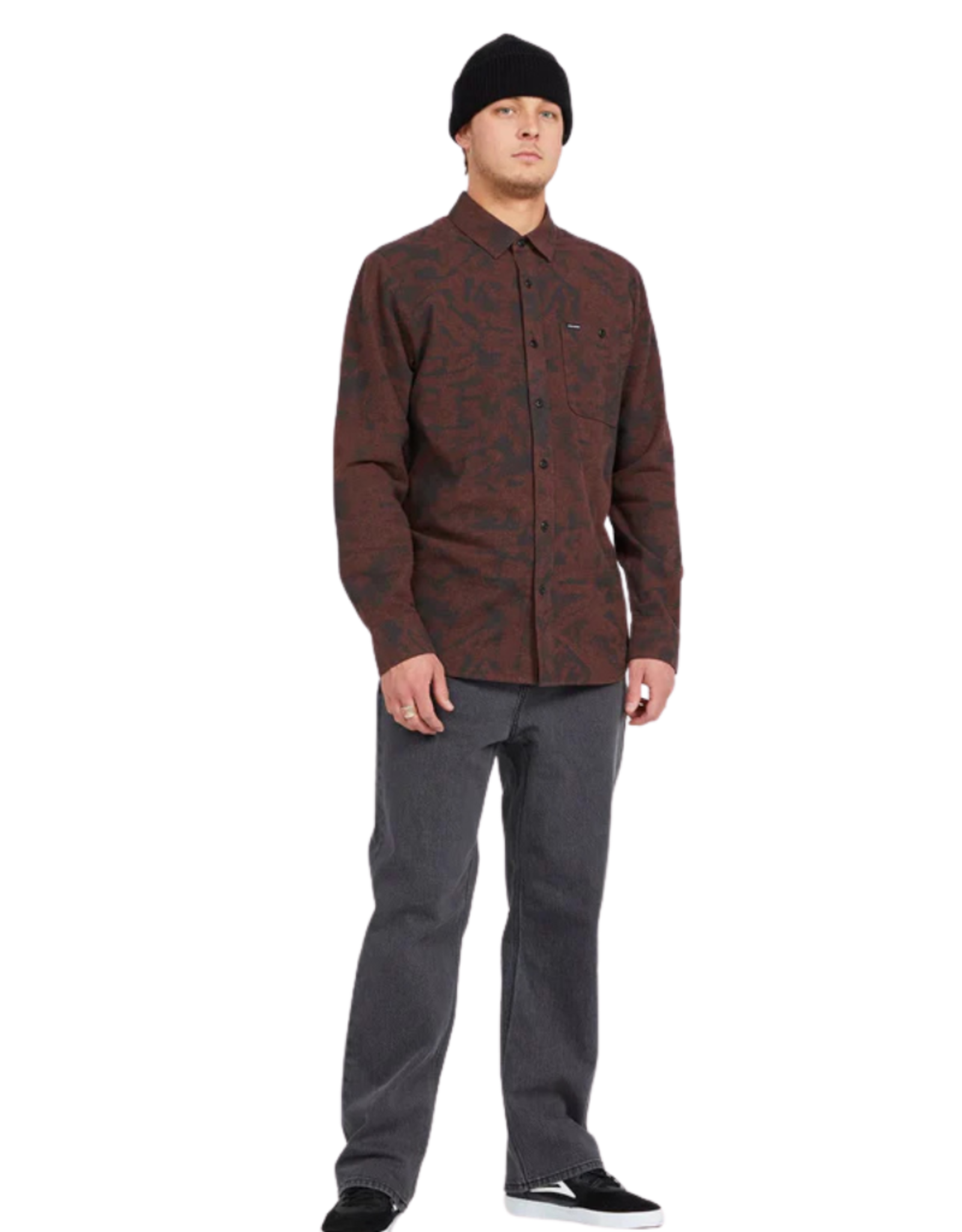 Volcom Men's Tie Dye Flannel Long Sleeve