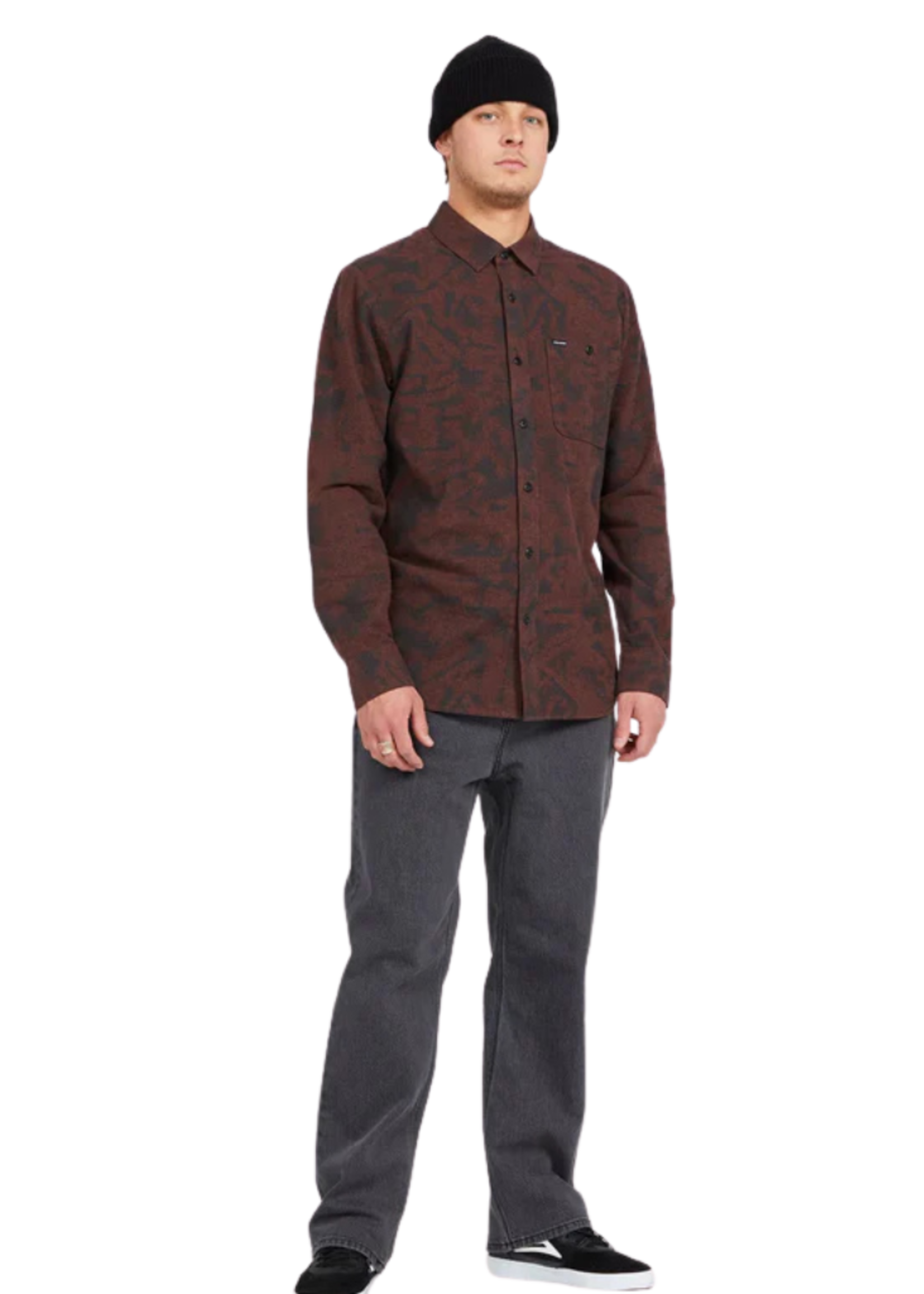 Volcom Men's Tie Dye Flannel Long Sleeve