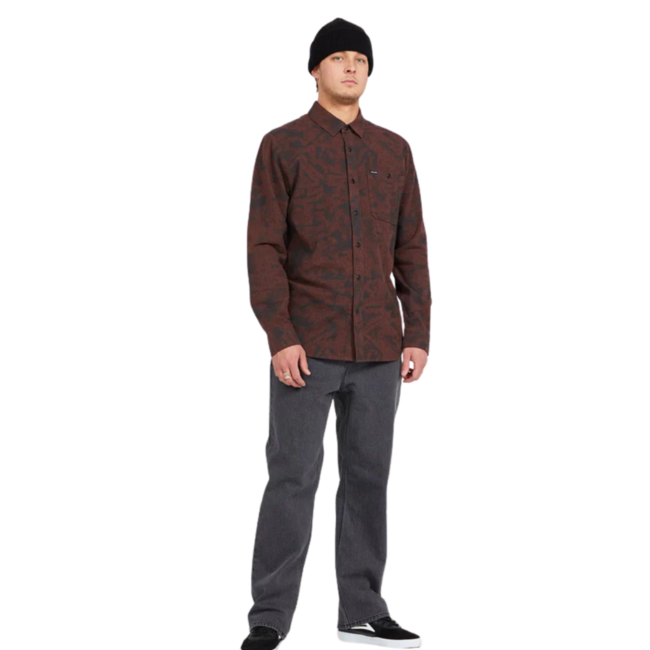 Volcom Men's Tie Dye Flannel Long Sleeve