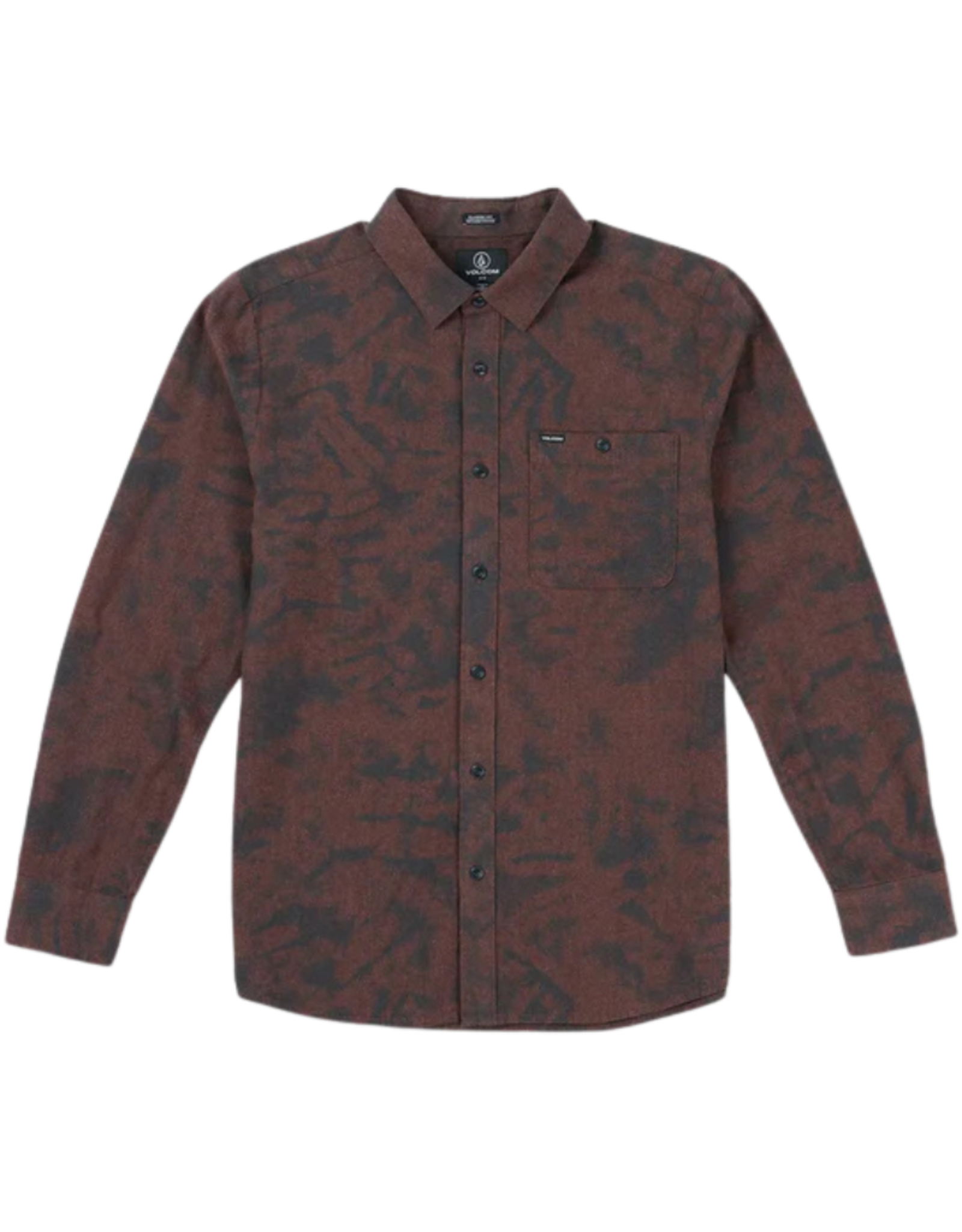 Volcom Men's Tie Dye Flannel Long Sleeve