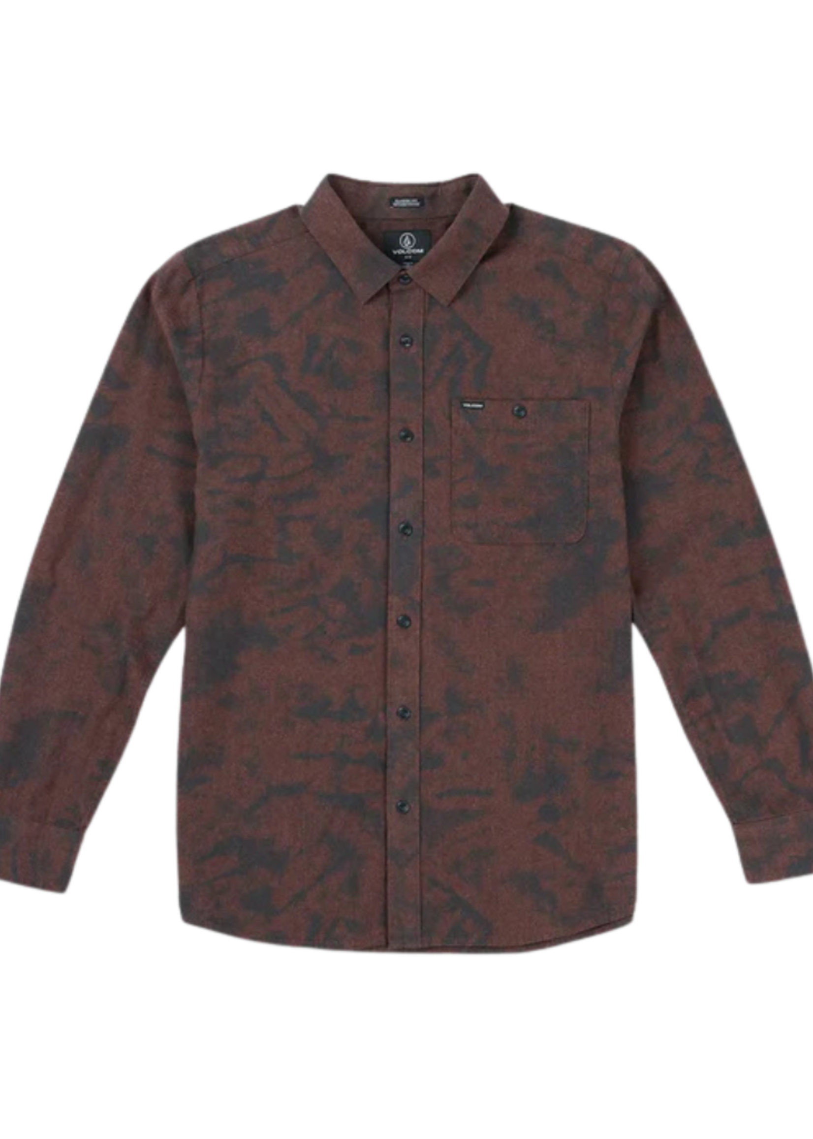Volcom Men's Tie Dye Flannel Long Sleeve