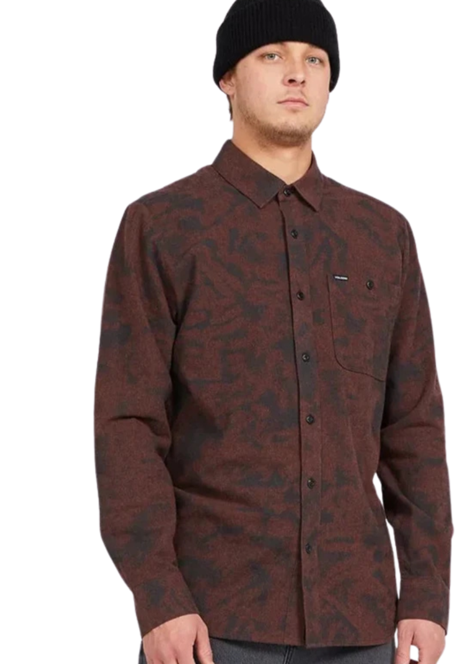 Volcom Men's Tie Dye Flannel Long Sleeve