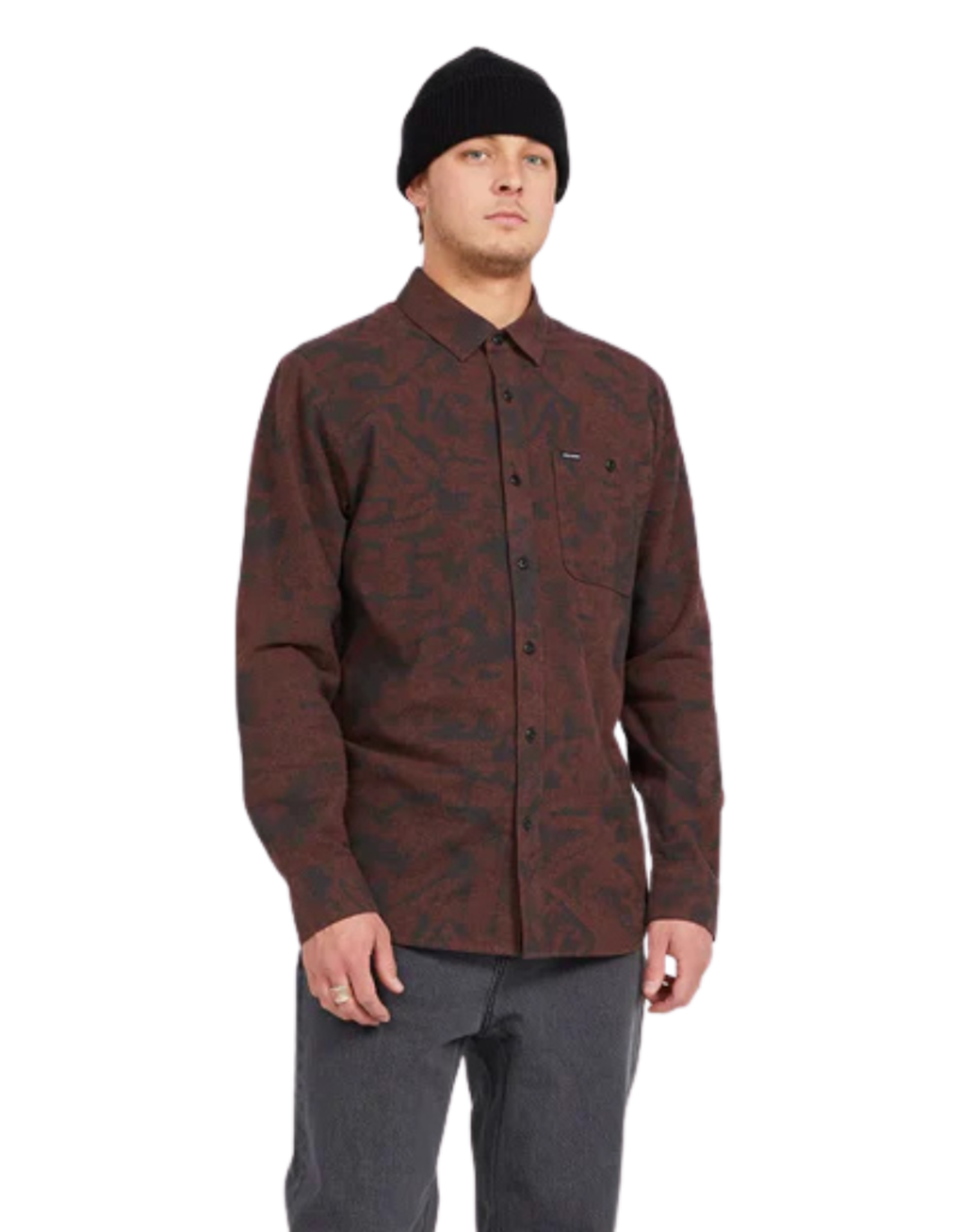 Volcom Men's Tie Dye Flannel Long Sleeve
