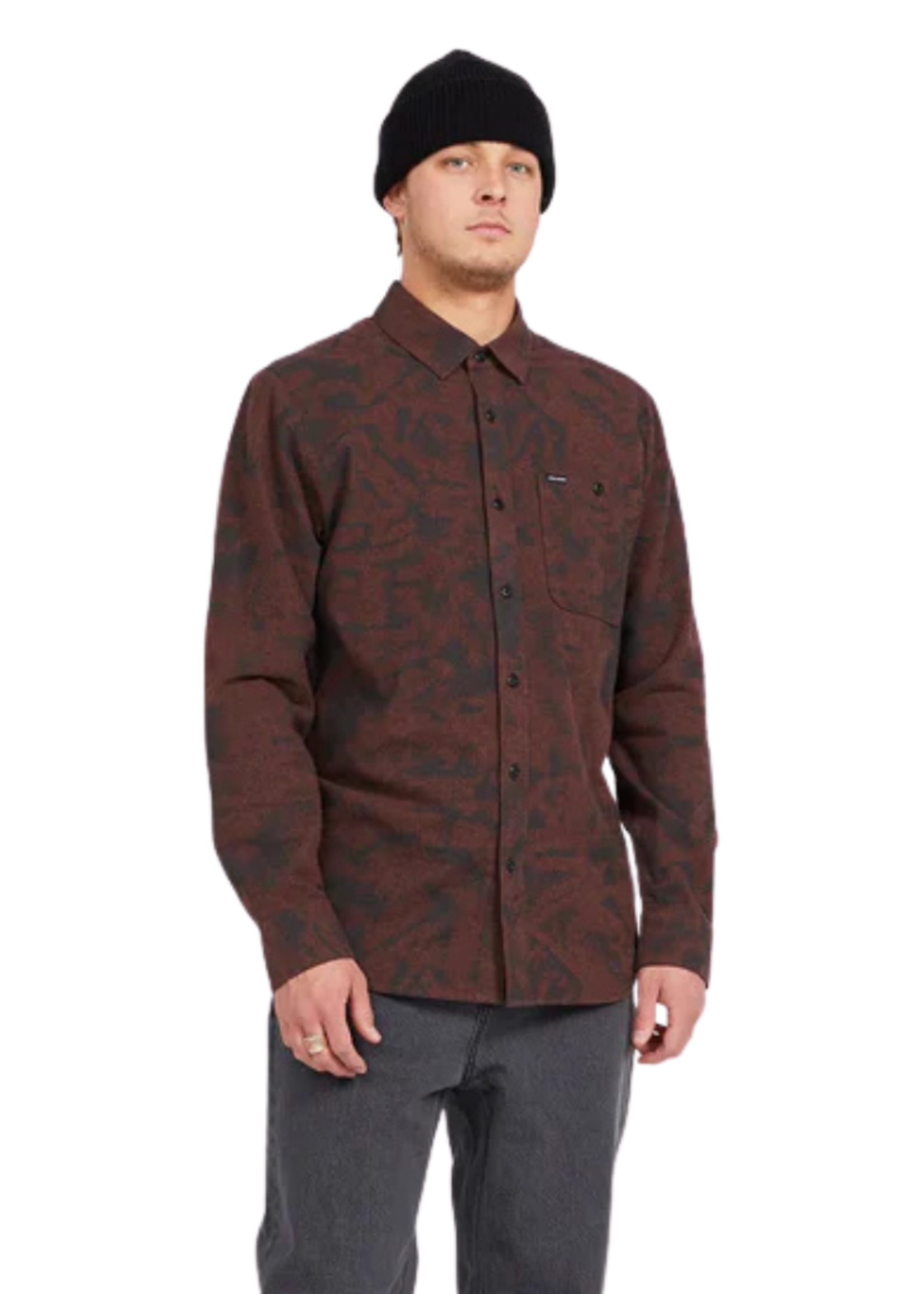 Volcom Men's Tie Dye Flannel Long Sleeve