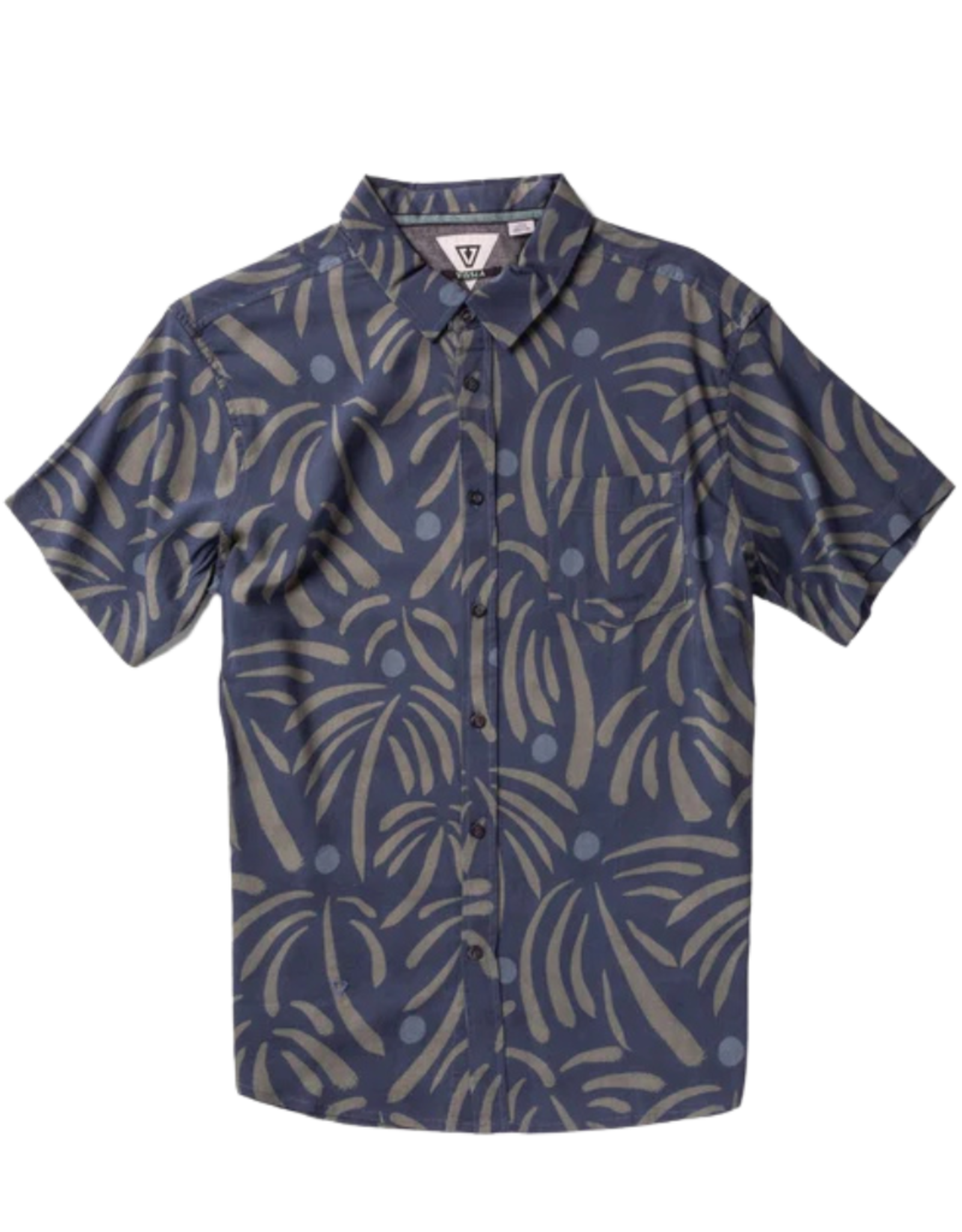 VISSLA Men's Primitive Palms Eco Short Sleeve Button up