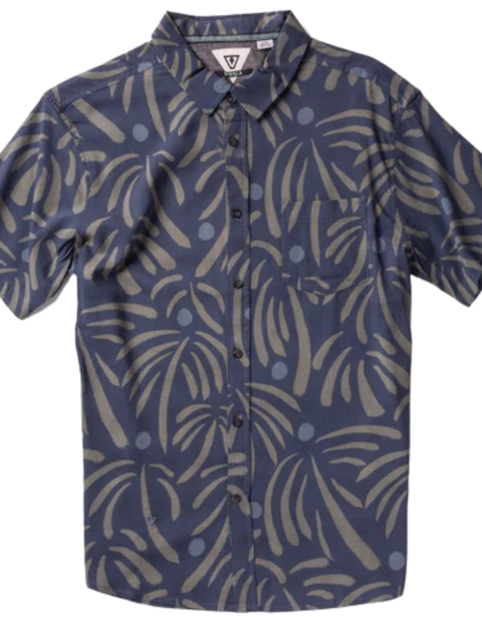 VISSLA Men's Primitive Palms Eco Short Sleeve Button up