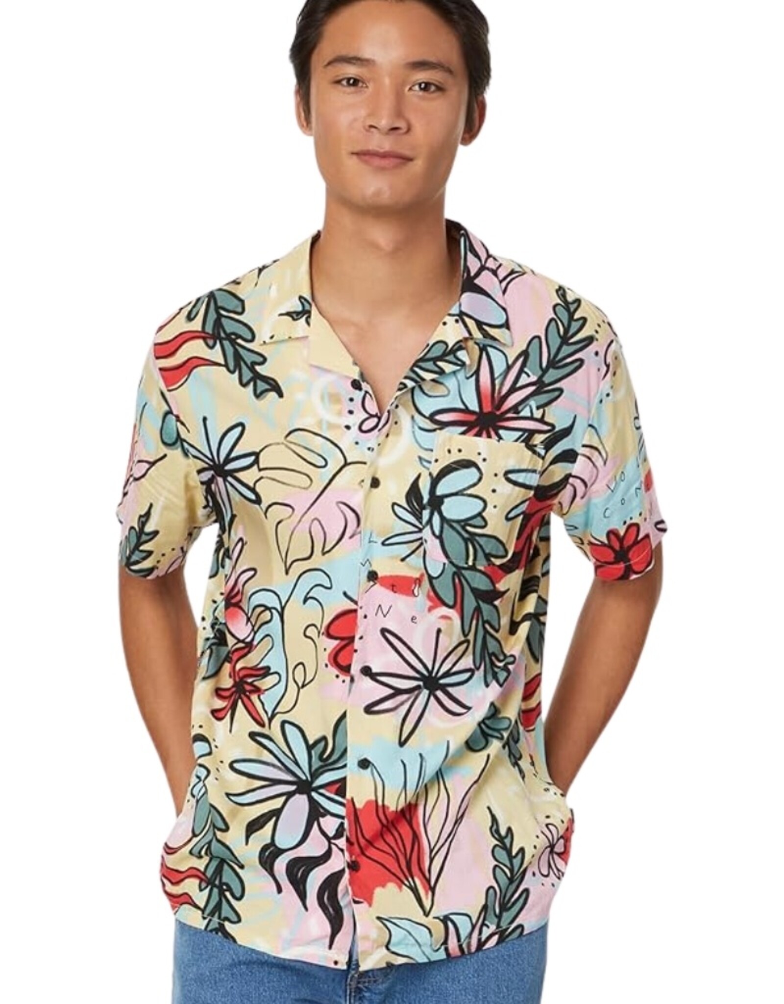 Volcom Men's Purestone Short Sleeve Button Up