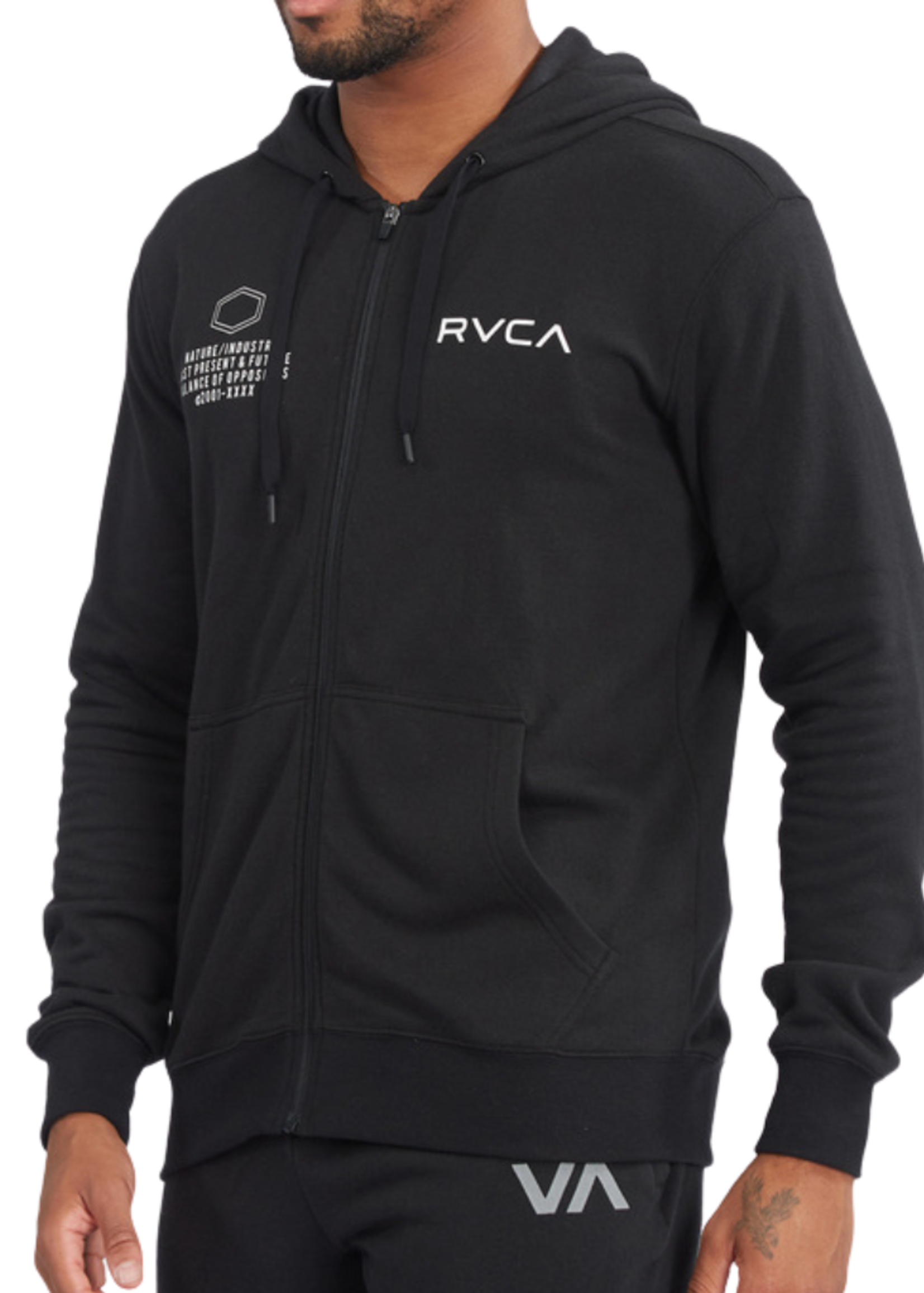 RVCA Men's Swift Pin Hex Full Zip Hoodie