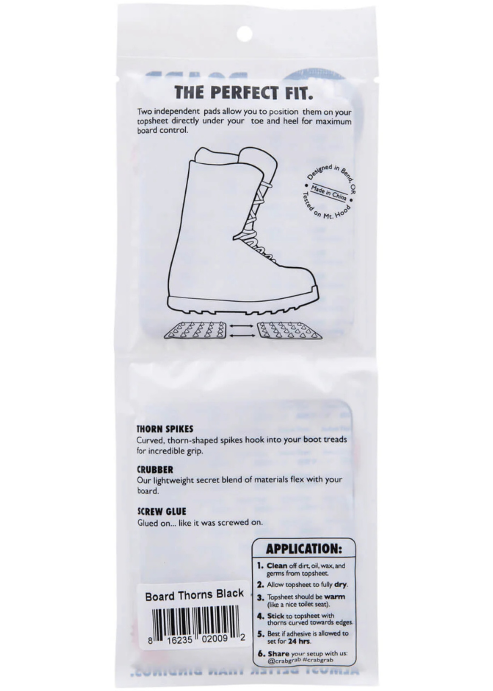 Crab Grab Clear Board Thorns Stomp Pad