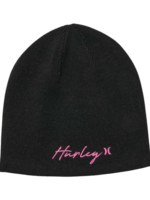Hurley Script Staple Beanie | Black / Pink