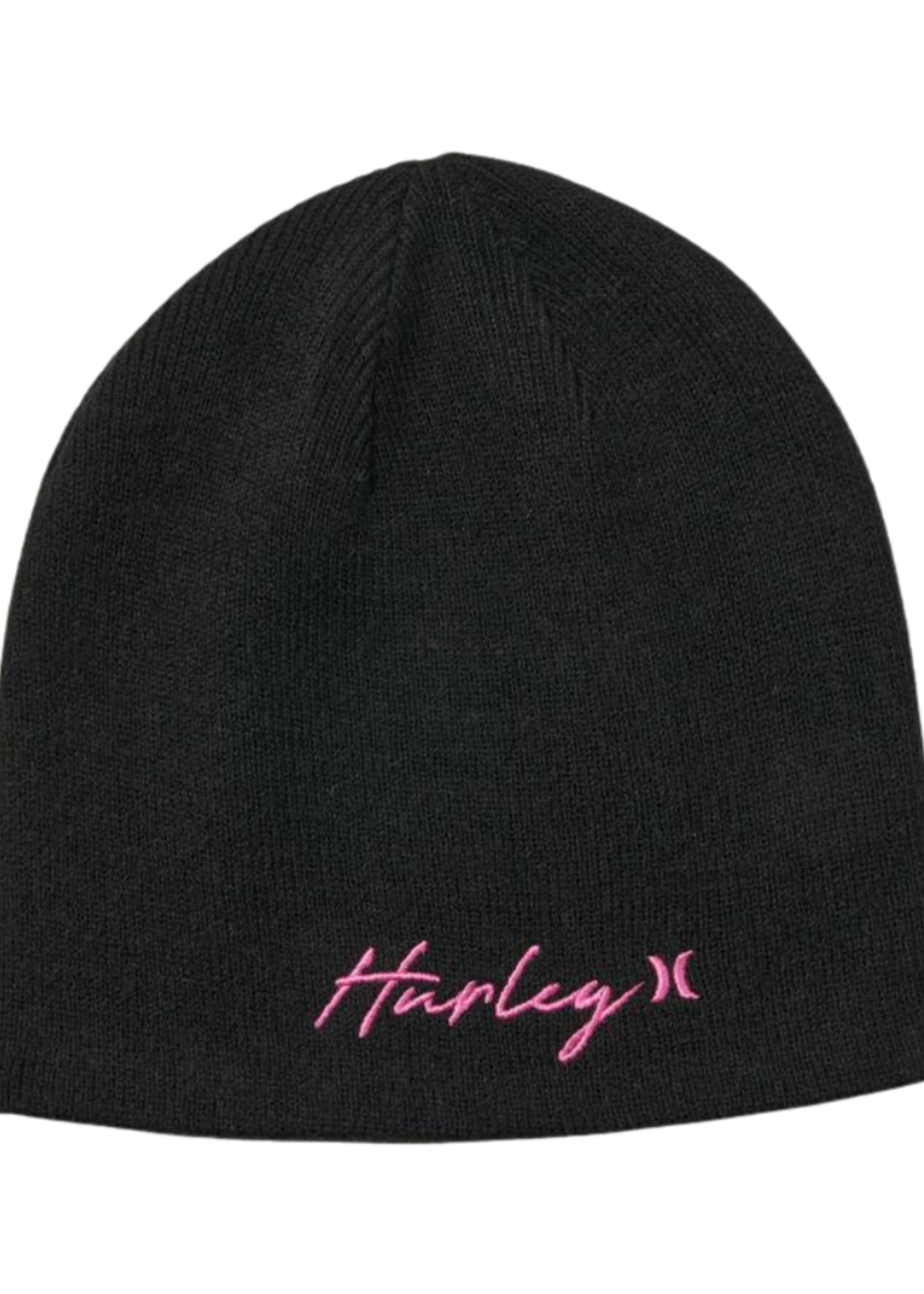 Hurley Script Staple Beanie | Black / Pink