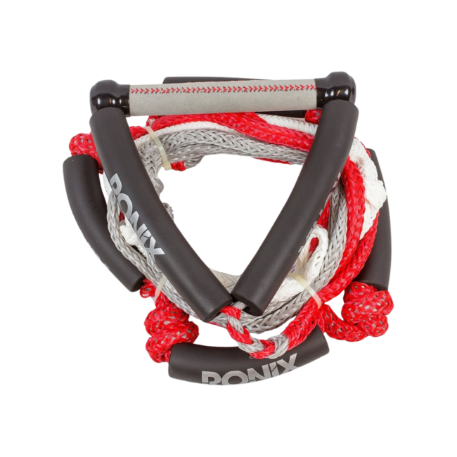 Ronix Bungee 10" Wakesurf Rope Hide Handle Grip 25ft w/ 5 Section 