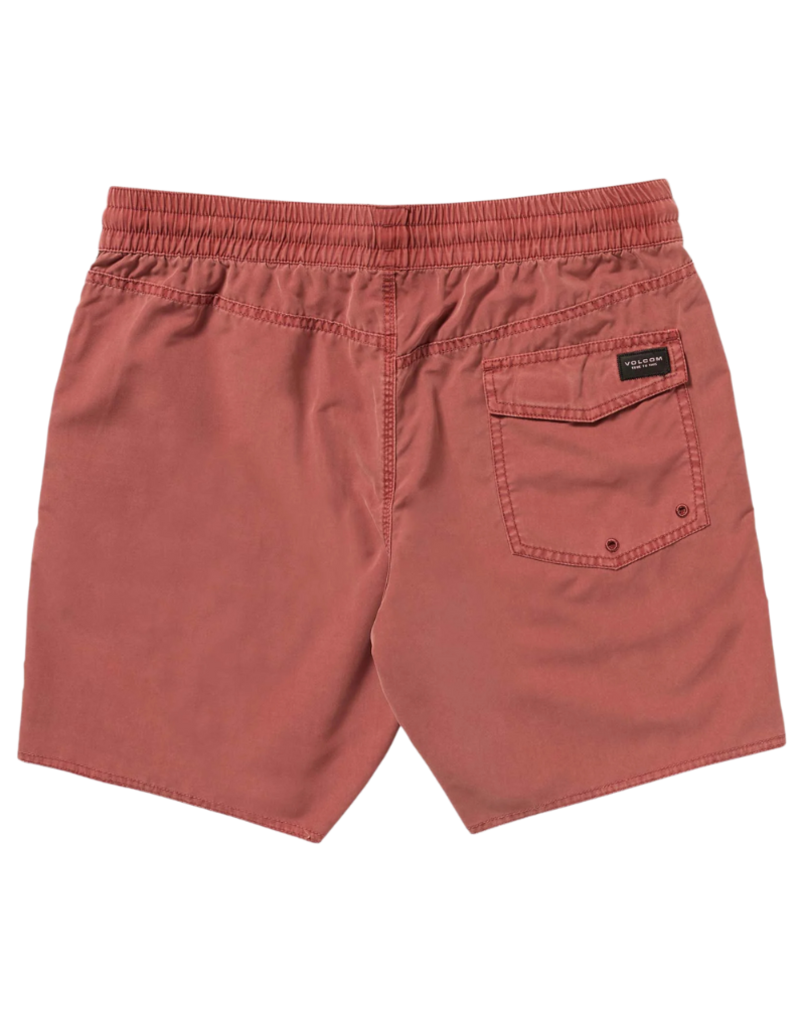 Volcom Men's Center Elastic Waist Swim Trunk 17"