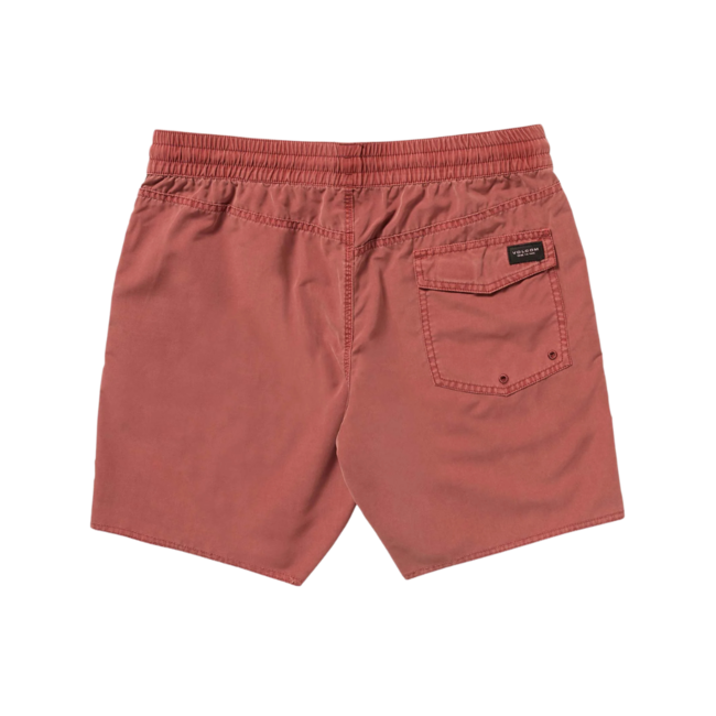 Volcom Men's Center Elastic Waist Swim Trunk 17"