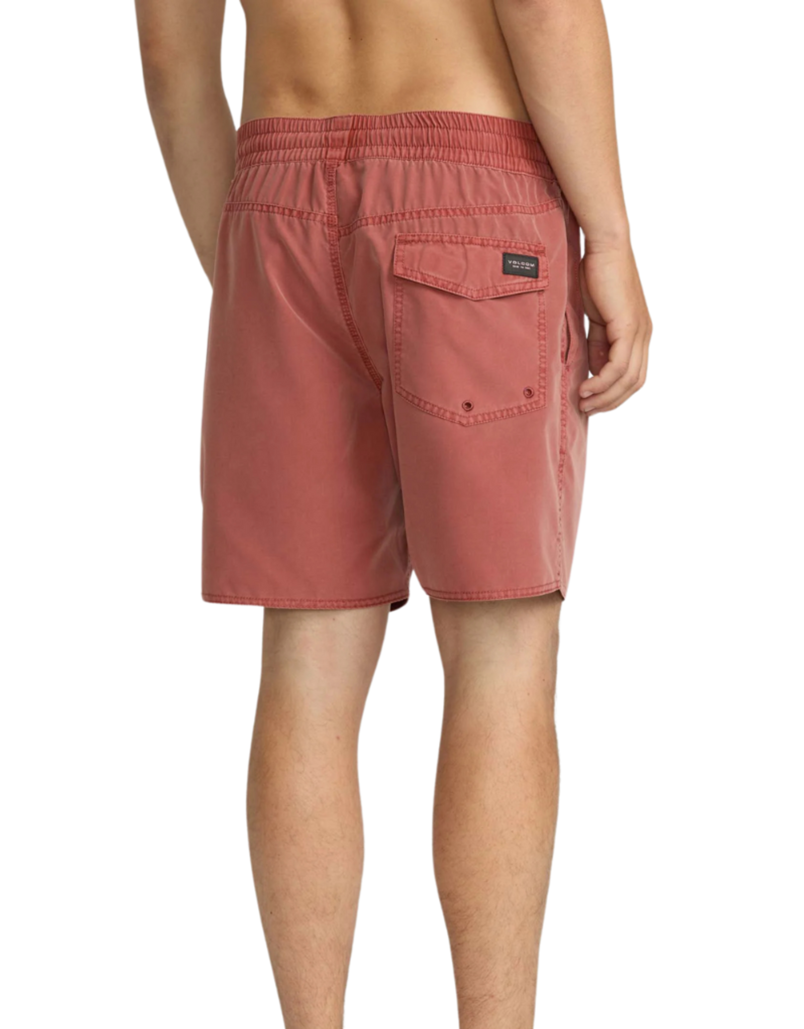 Volcom Men's Center Elastic Waist Swim Trunk 17"