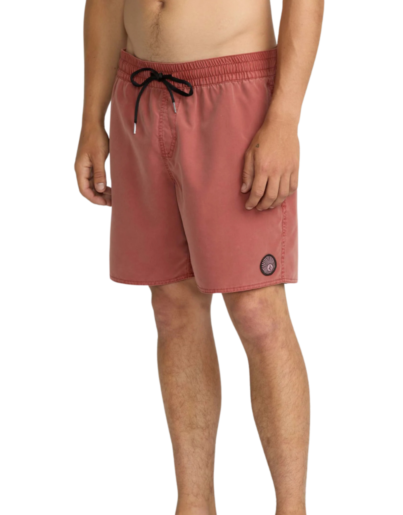 Volcom Men's Center Elastic Waist Swim Trunk 17"