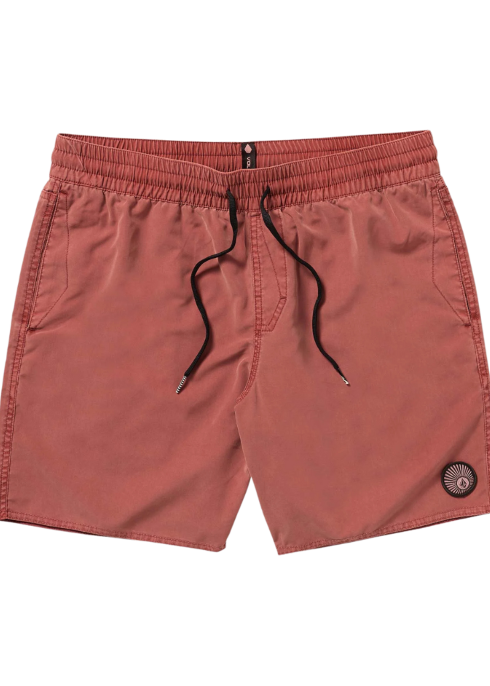 Volcom Men's Center Elastic Waist Swim Trunk 17"
