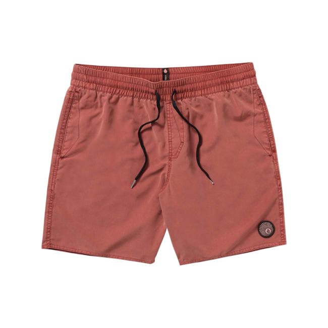Volcom Men's Center Elastic Waist Swim Trunk 17"