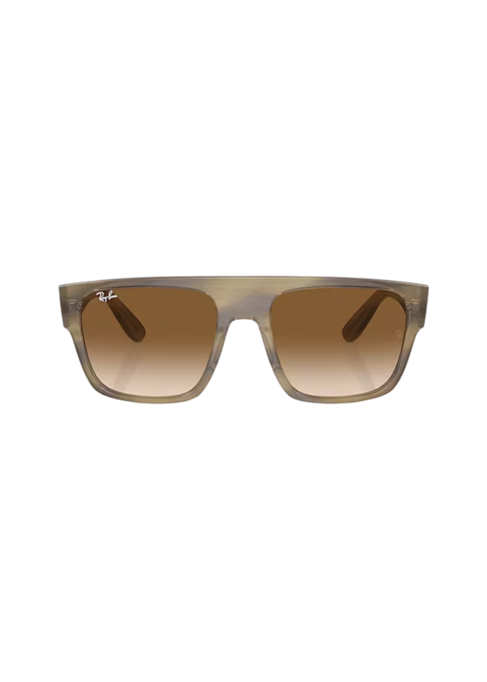 Drifter - Polished Striped Green/Clear & Brown