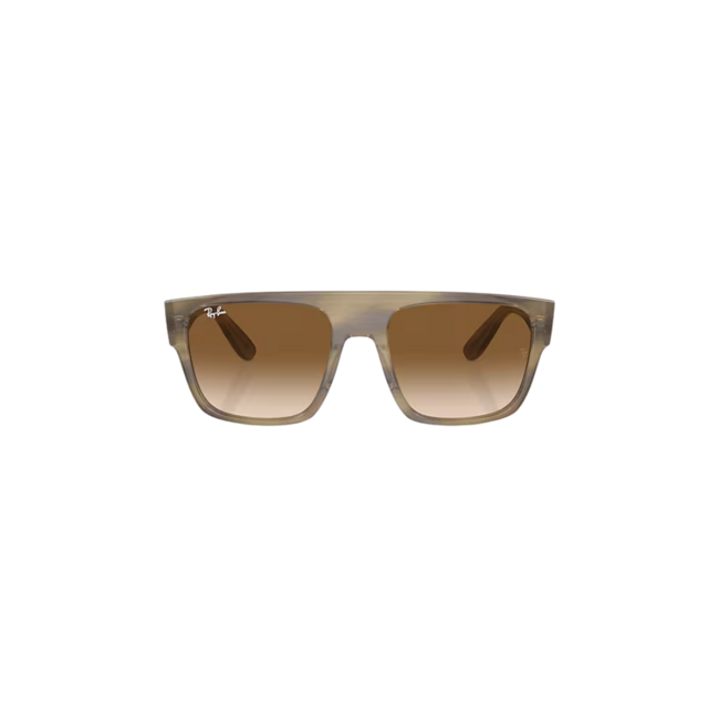 Drifter - Polished Striped Green/Clear & Brown