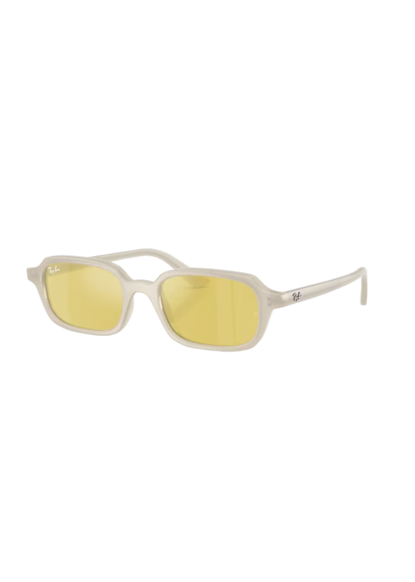 Ray-Ban Zuri Cloudy Warm White w/ Yellow Mirror Flash Gold