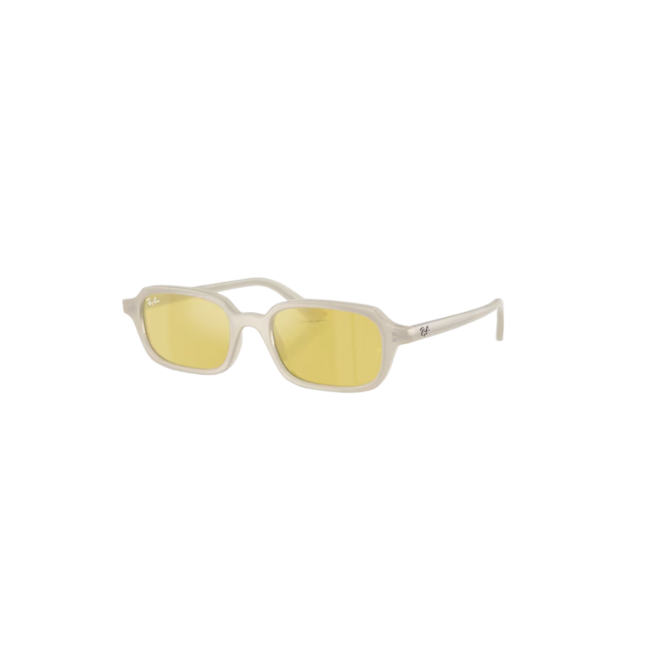 Ray-Ban Zuri Cloudy Warm White w/ Yellow Mirror Flash Gold