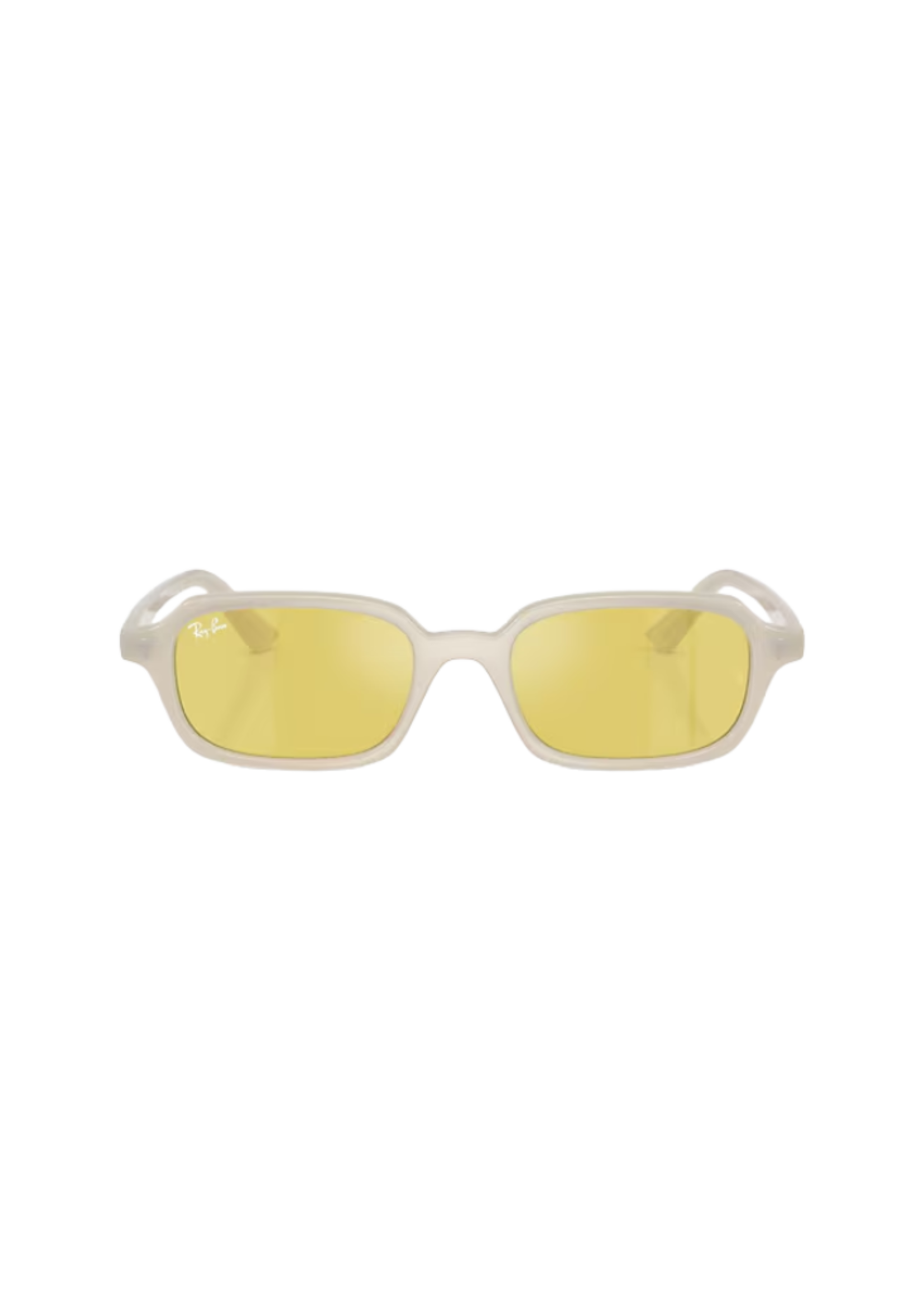 Ray-Ban Zuri Cloudy Warm White w/ Yellow Mirror Flash Gold