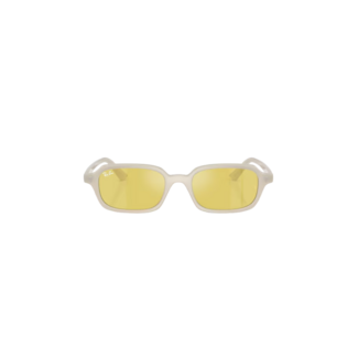 Ray-Ban Zuri Cloudy Warm White w/ Yellow Mirror Flash Gold