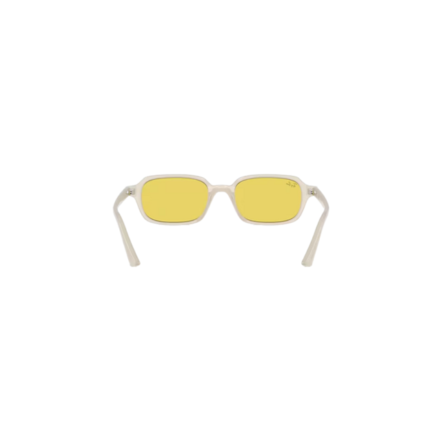 Ray-Ban Zuri Cloudy Warm White w/ Yellow Mirror Flash Gold