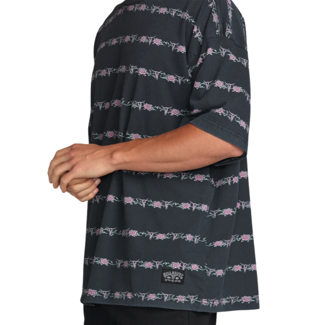 Billabong Men's Raging Bull Stripe Short Sleeve Tee | Black