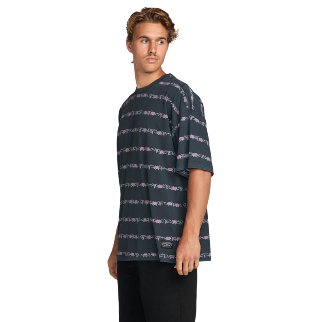 Billabong Men's Raging Bull Stripe Short Sleeve Tee | Black