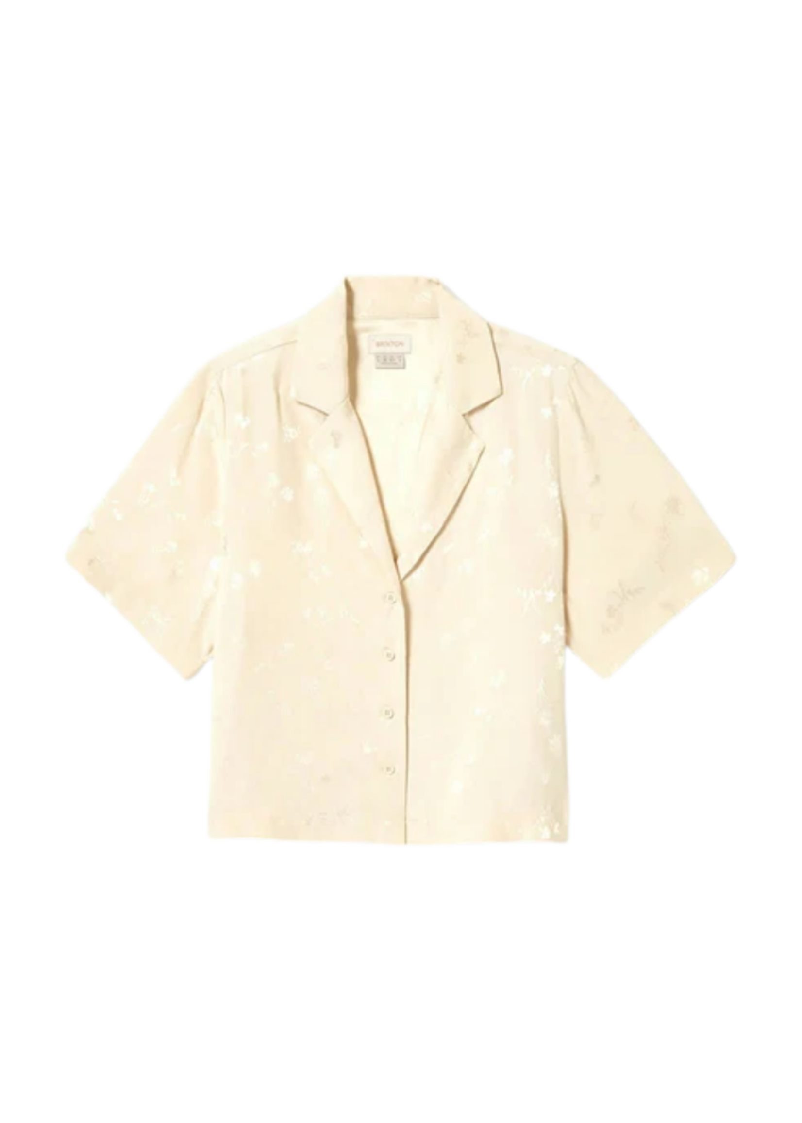 Brixton Women's Silky Short Sleeve Jacquard Button Down
