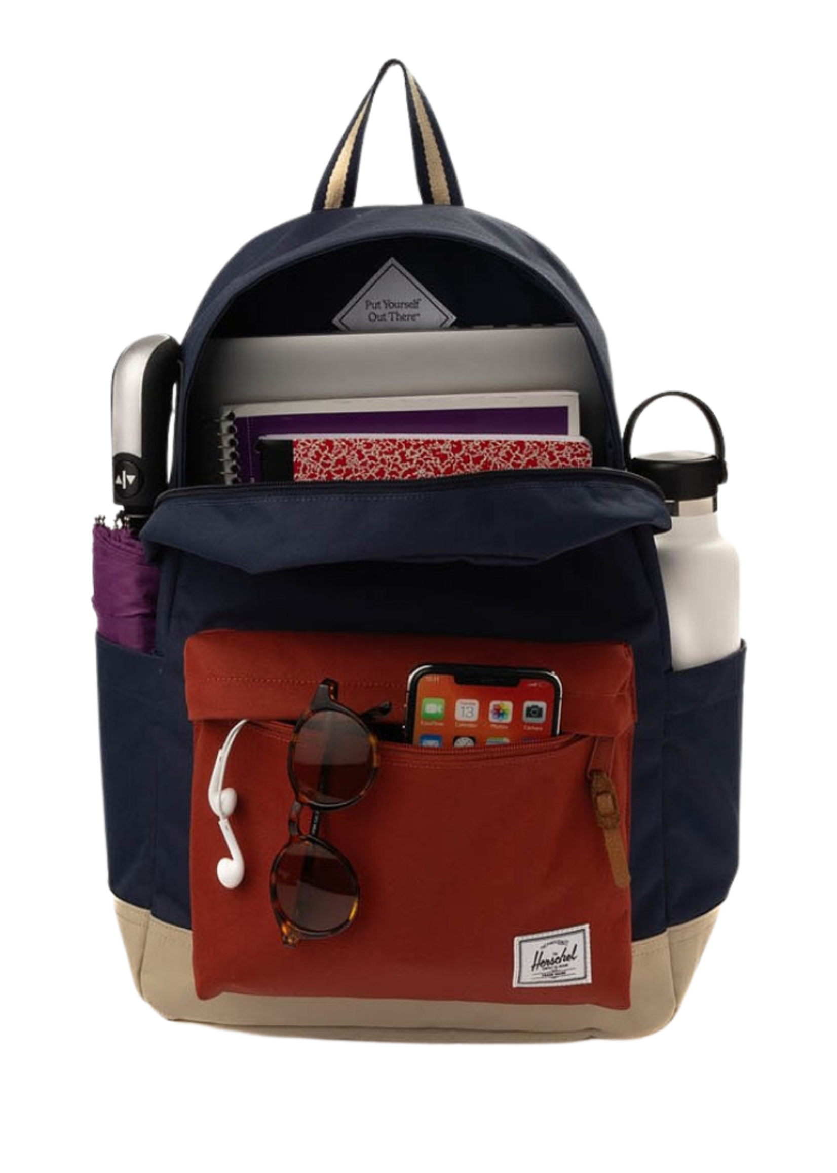 Herschel Heritage Backpack Black Iris/ Red Ochre/Twill
