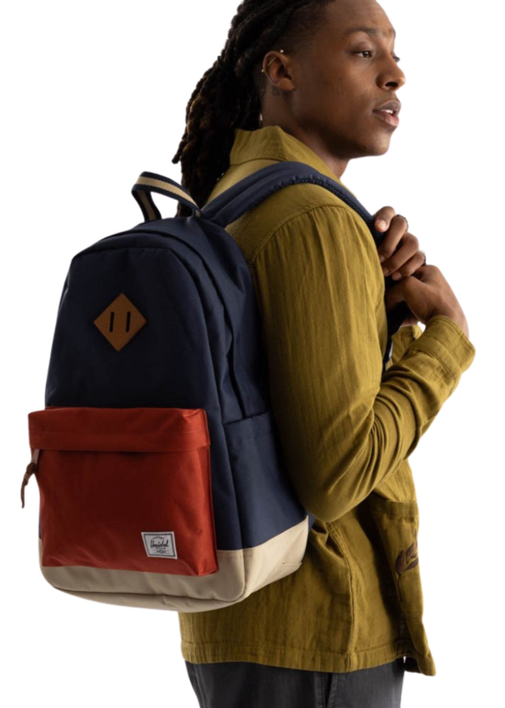 Herschel Heritage Backpack Black Iris/ Red Ochre/Twill