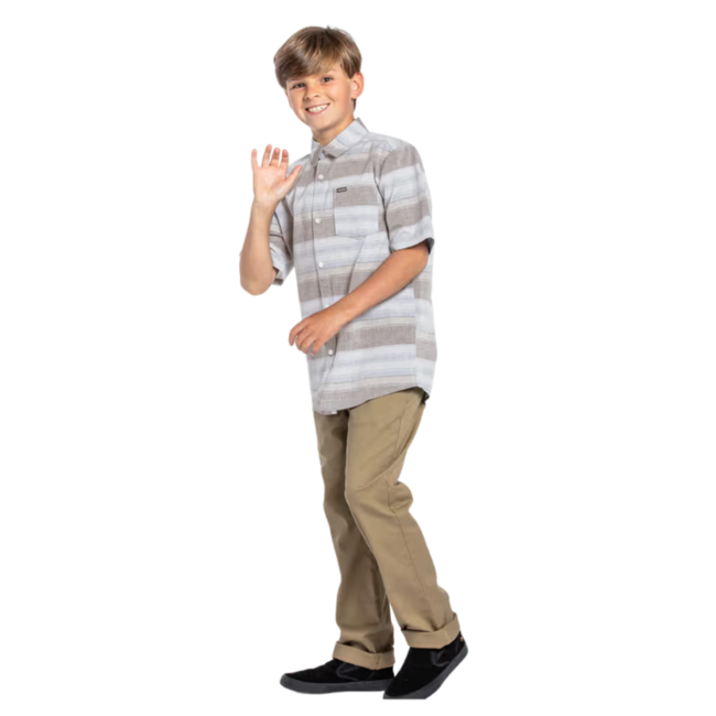Volcom Boys Planer Short Sleeve Button-Up Shirt