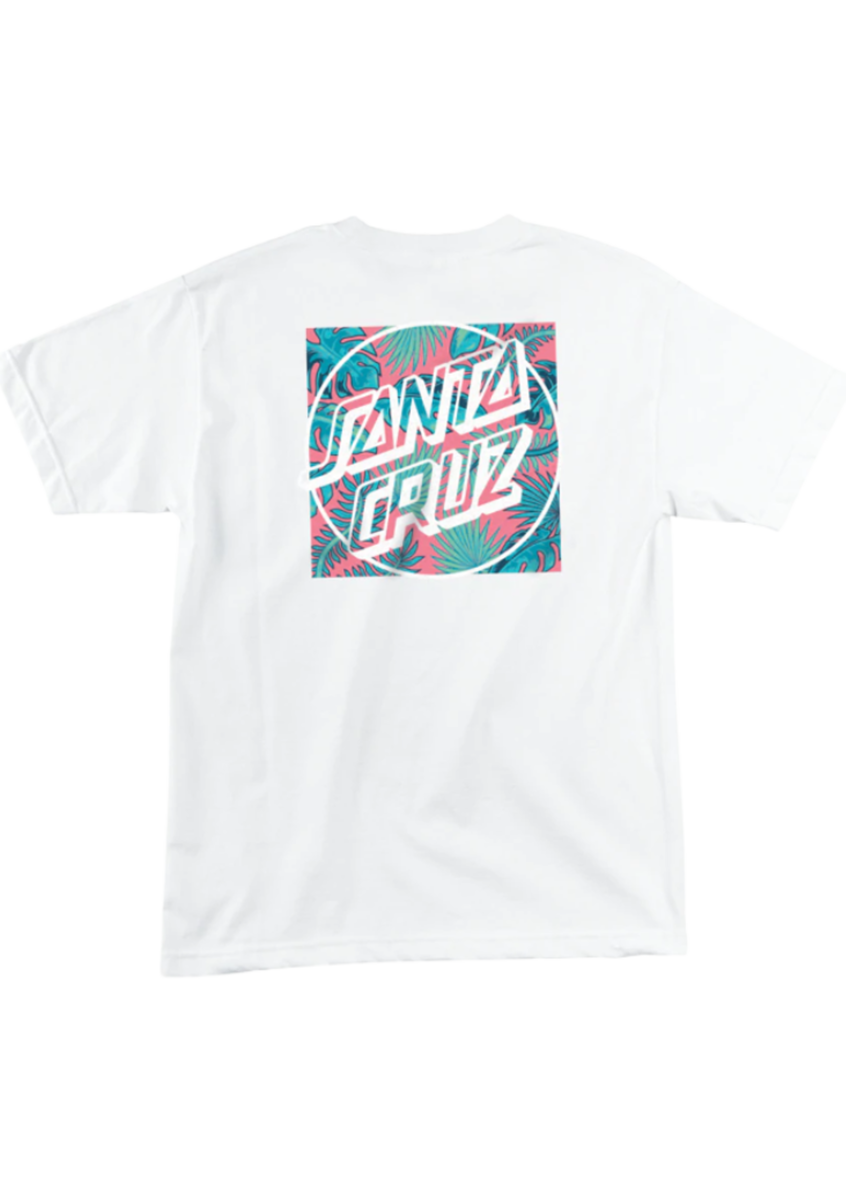 Santa Cruz Men's Cabana Short Sleeve Dot T-Shirt White