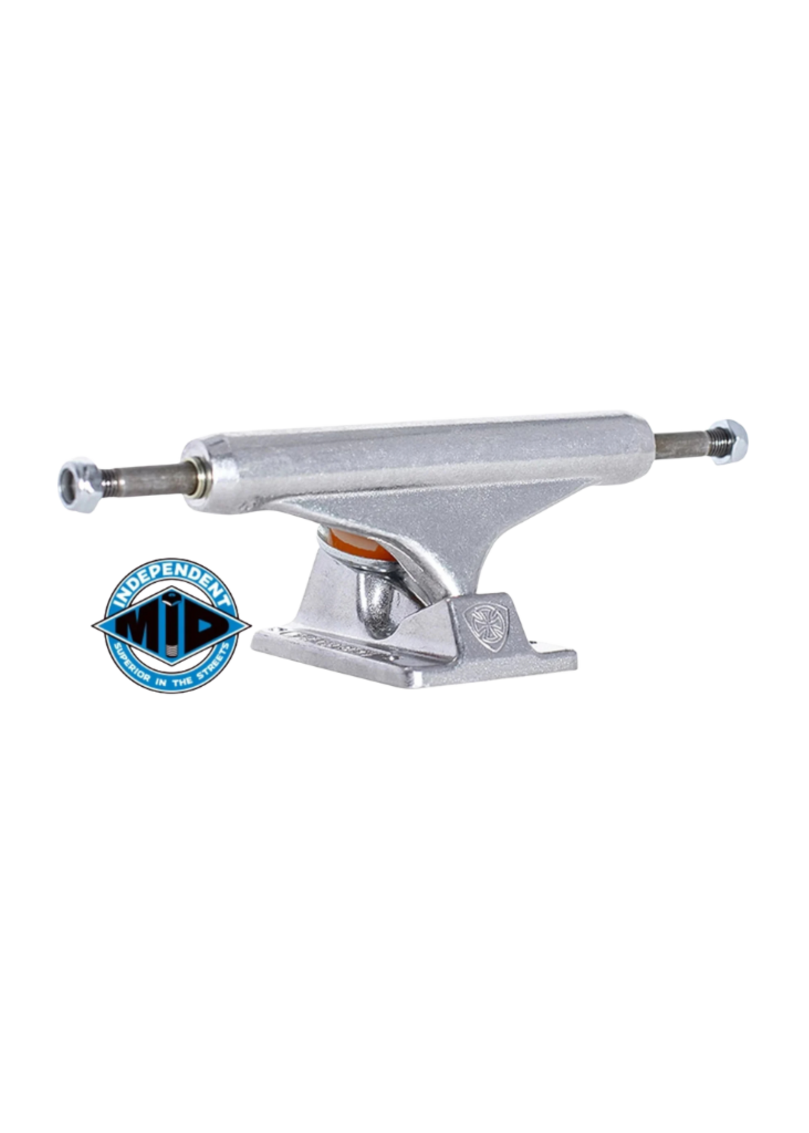 Independent Mid Polished Silver Inverted Kingpin Skateboard Truck