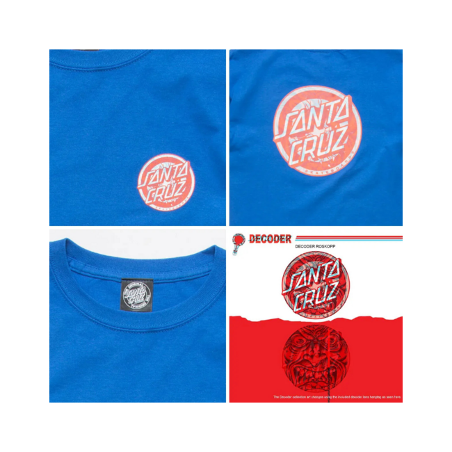 Santa Cruz Youth Decoder Short Sleeve T-Shirt Royal Blue