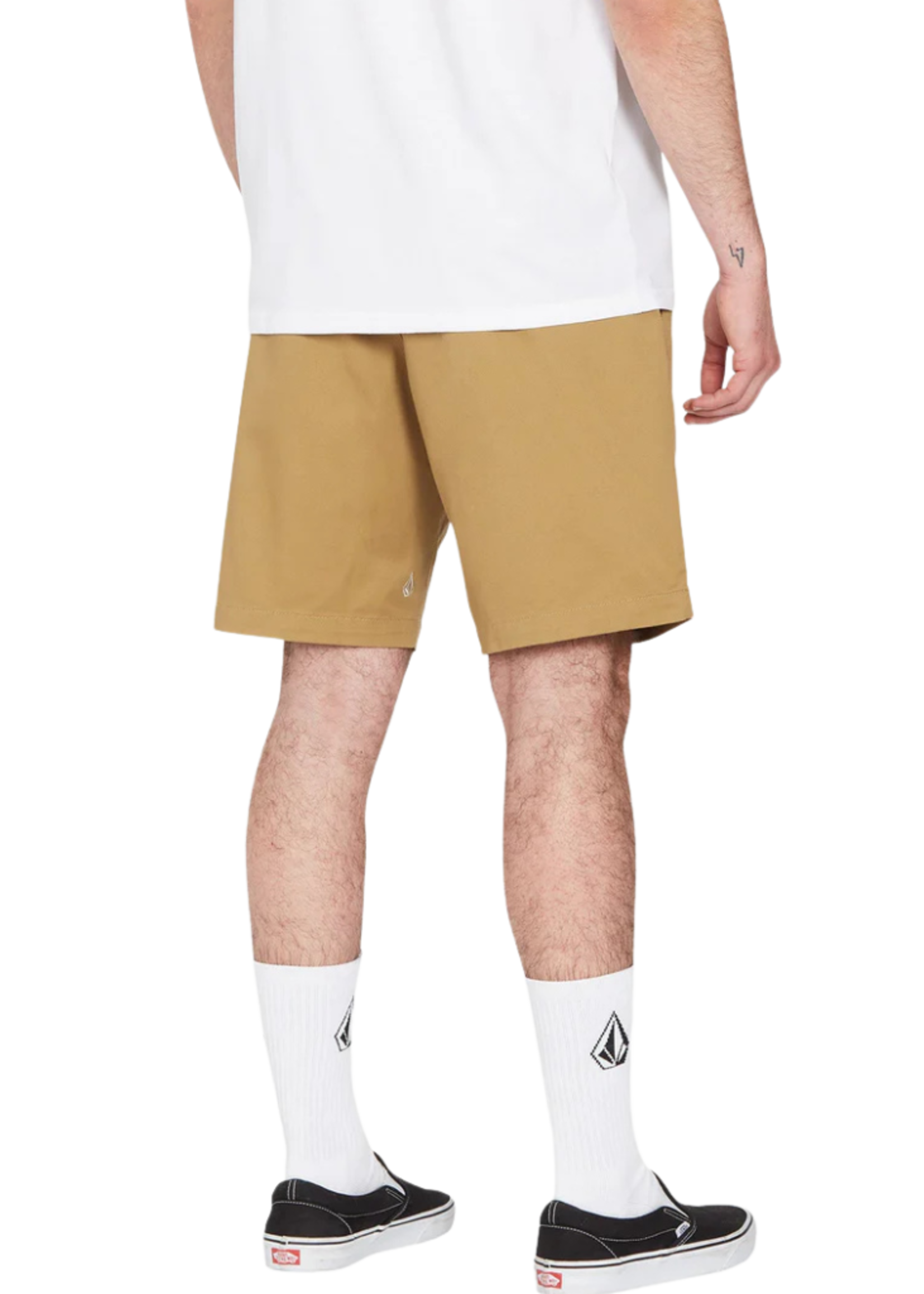 Volcom Men's Frickin Elastic waist Short 19" - Dark Khaki