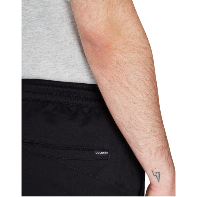 Volcom Men's Frickin Elastic waist Short 19" -  Black