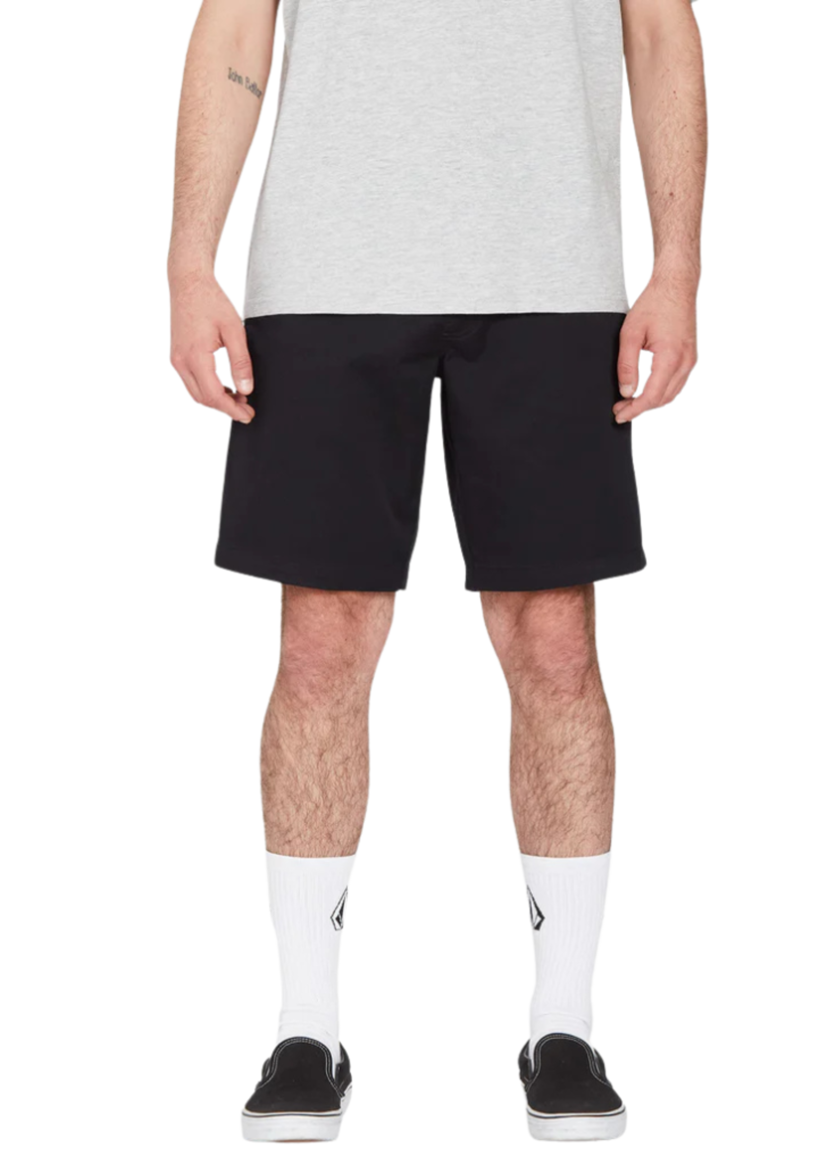 Volcom Men's Frickin Elastic waist Short 19" -  Black