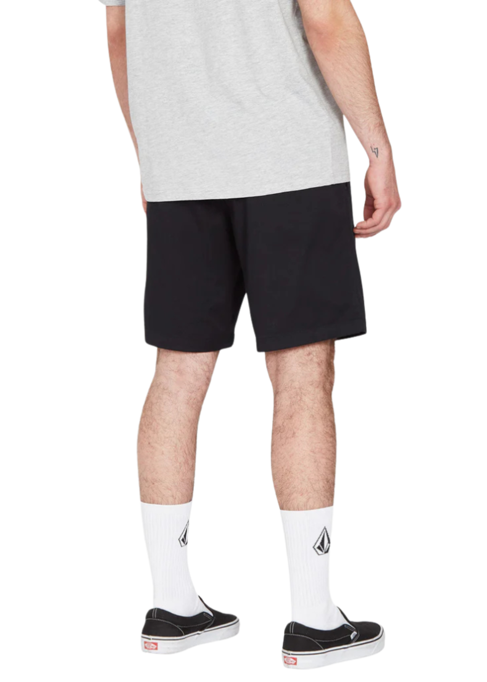 Volcom Men's Frickin Elastic waist Short 19" -  Black