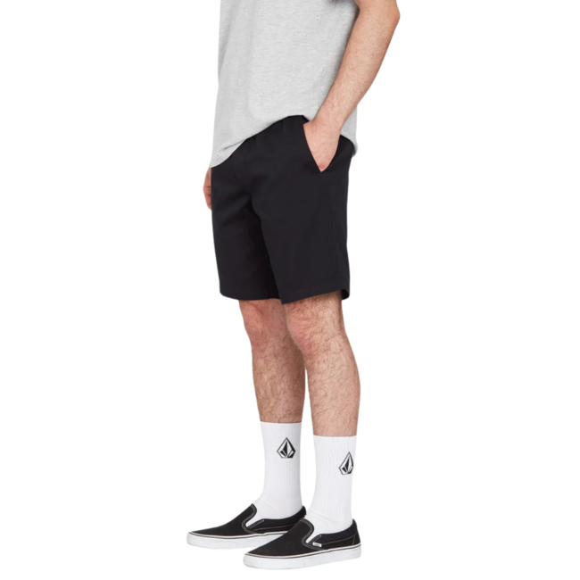 Volcom Men's Frickin Elastic waist Short 19" -  Black