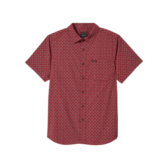 Brixton Men's Charter Print Short Sleeve Woven Button up
