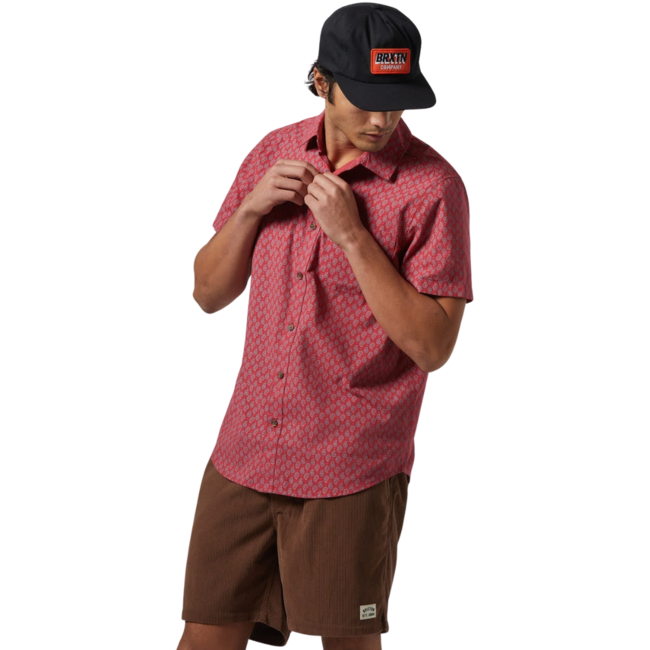 Brixton Men's Charter Print Short Sleeve Woven Button up