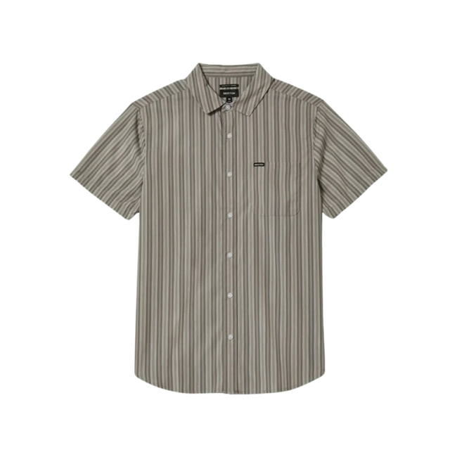 Brixton Men's Charter Stripe Short Sleeve Woven Button up