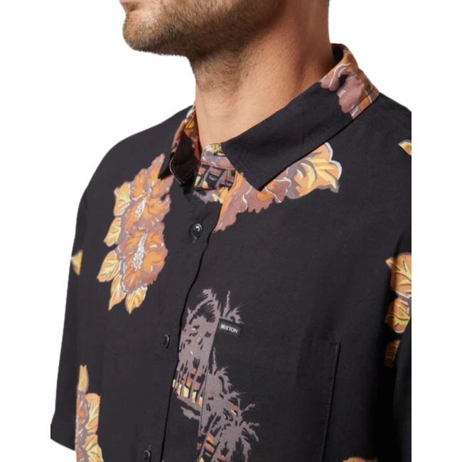 Brixton Men's Cru Print Short Sleeve Woven Button up