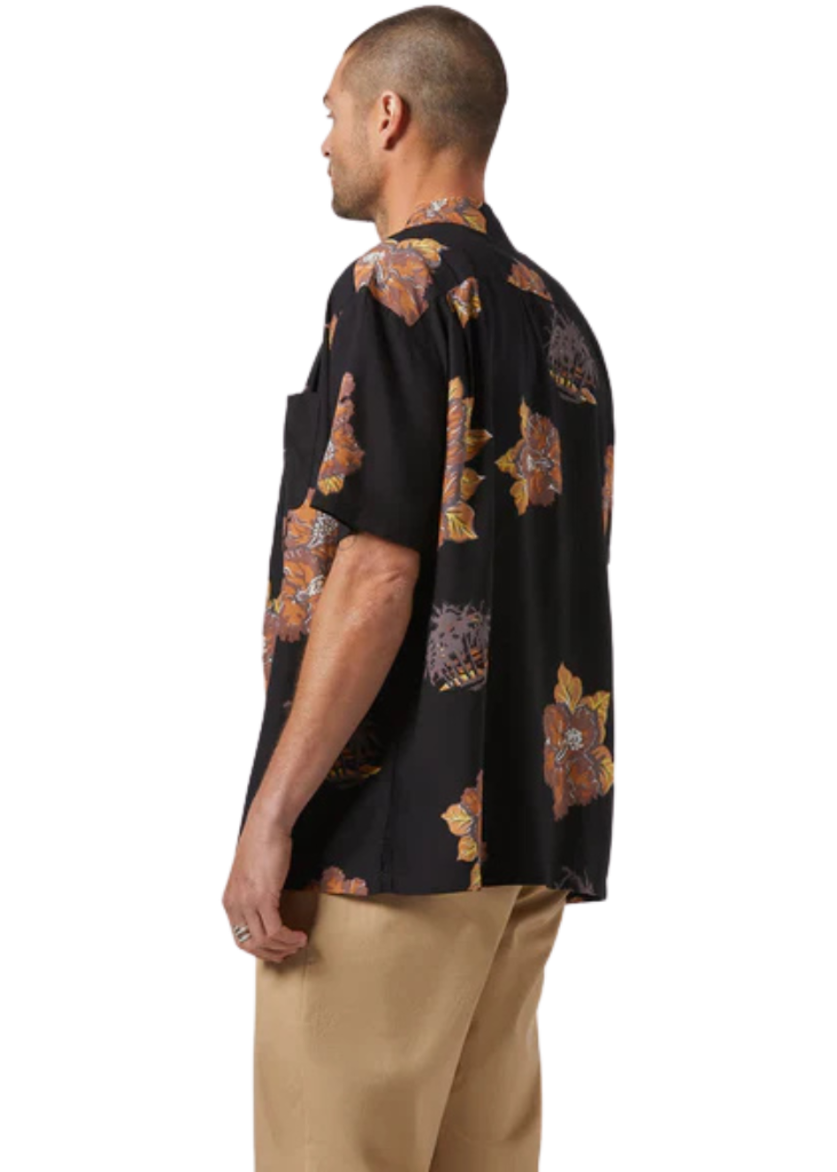 Brixton Men's Cru Print Short Sleeve Woven Button up