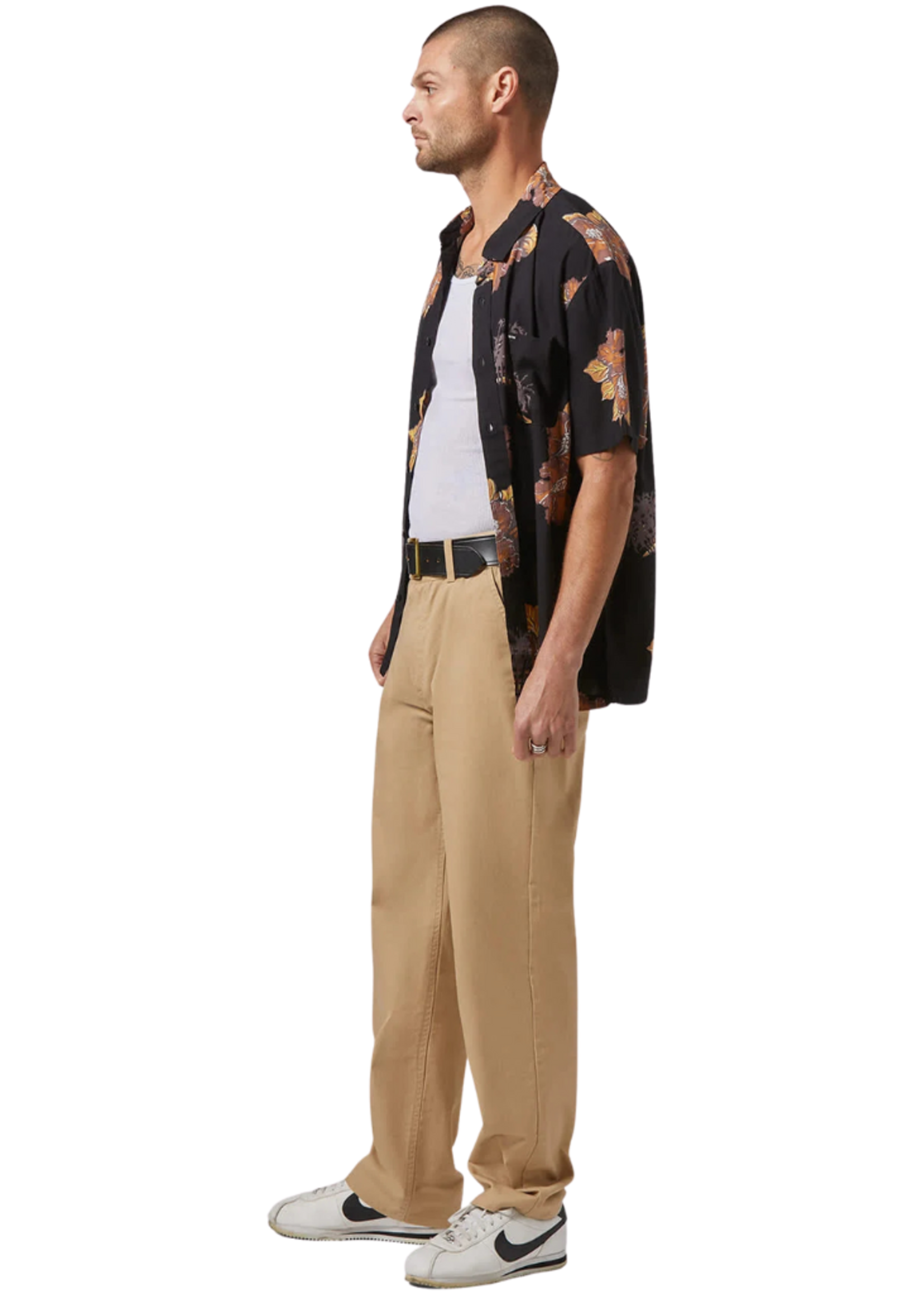 Brixton Men's Cru Print Short Sleeve Woven Button up